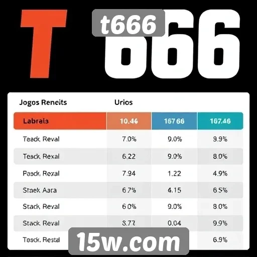 Comparativo de desempenho entre t666 e outros sites de jogos